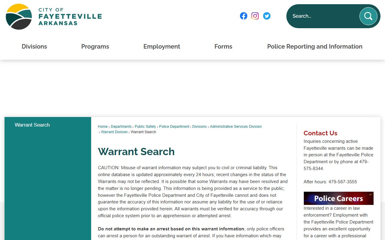 Fayetteville District Court warrant and case search - civil records in Fayetteville AR