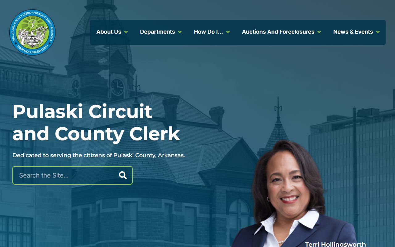 Pulaski County Circuit Clerk website - Little Rock civil court records portal