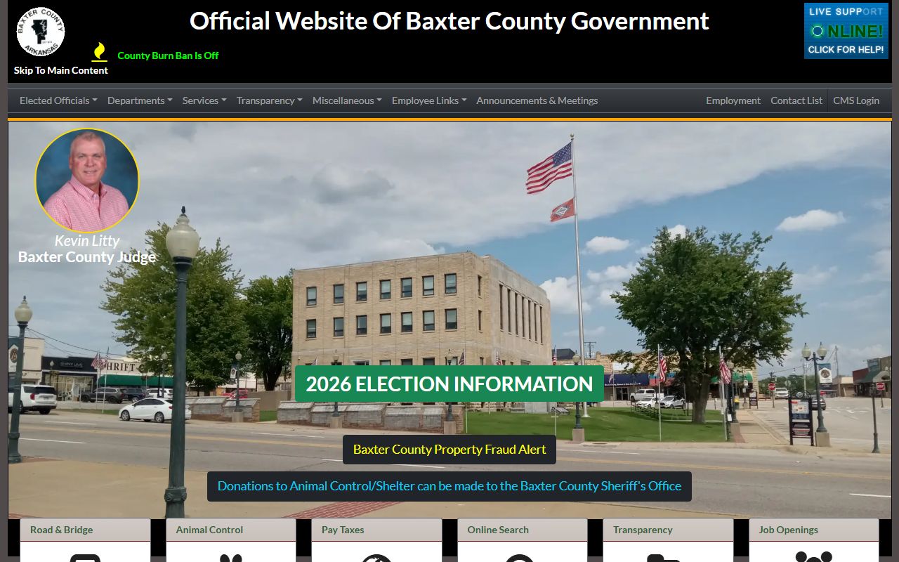 Baxter County online services civil court records Mountain Home Arkansas