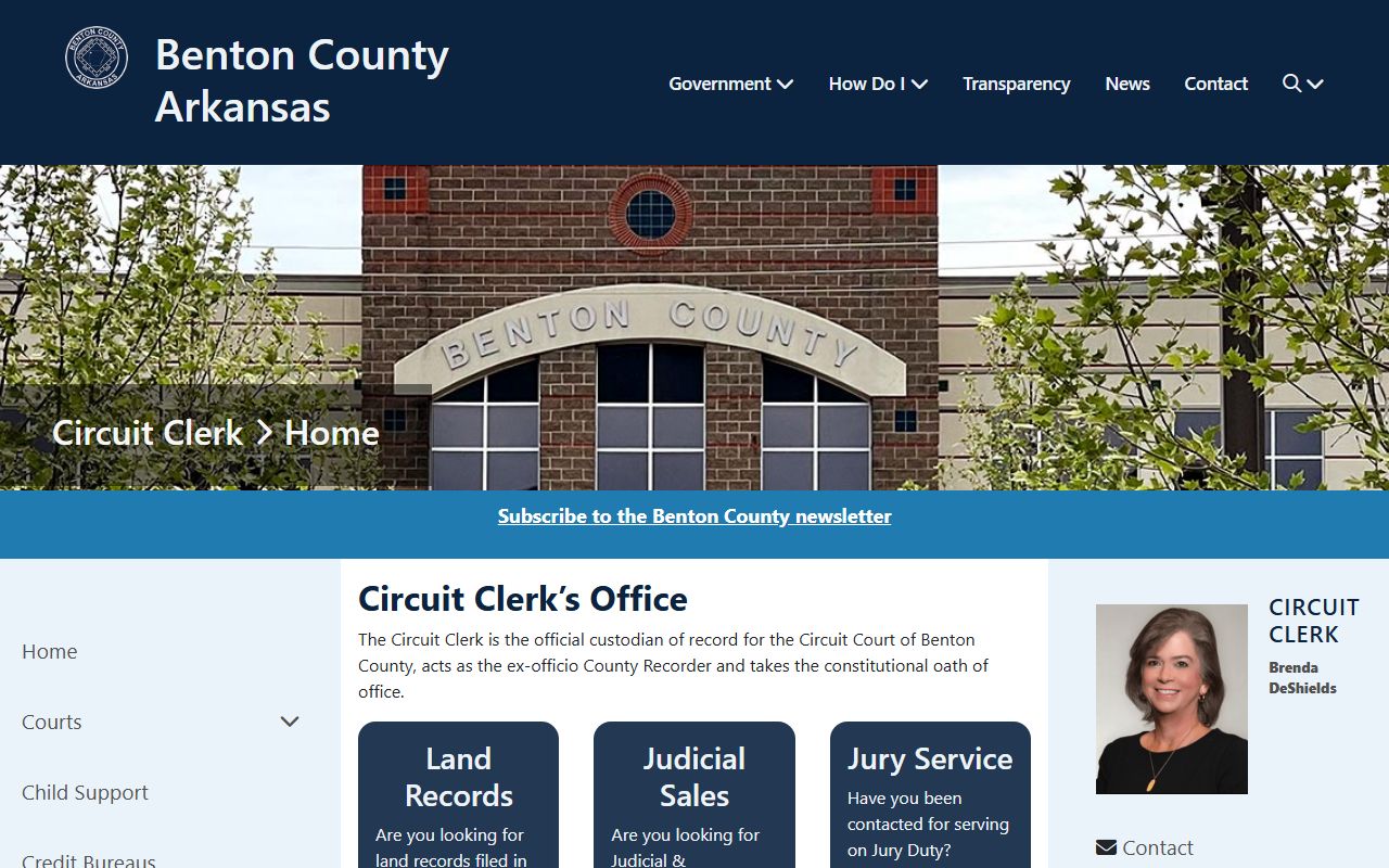 Benton County circuit clerk civil court records Bentonville Arkansas