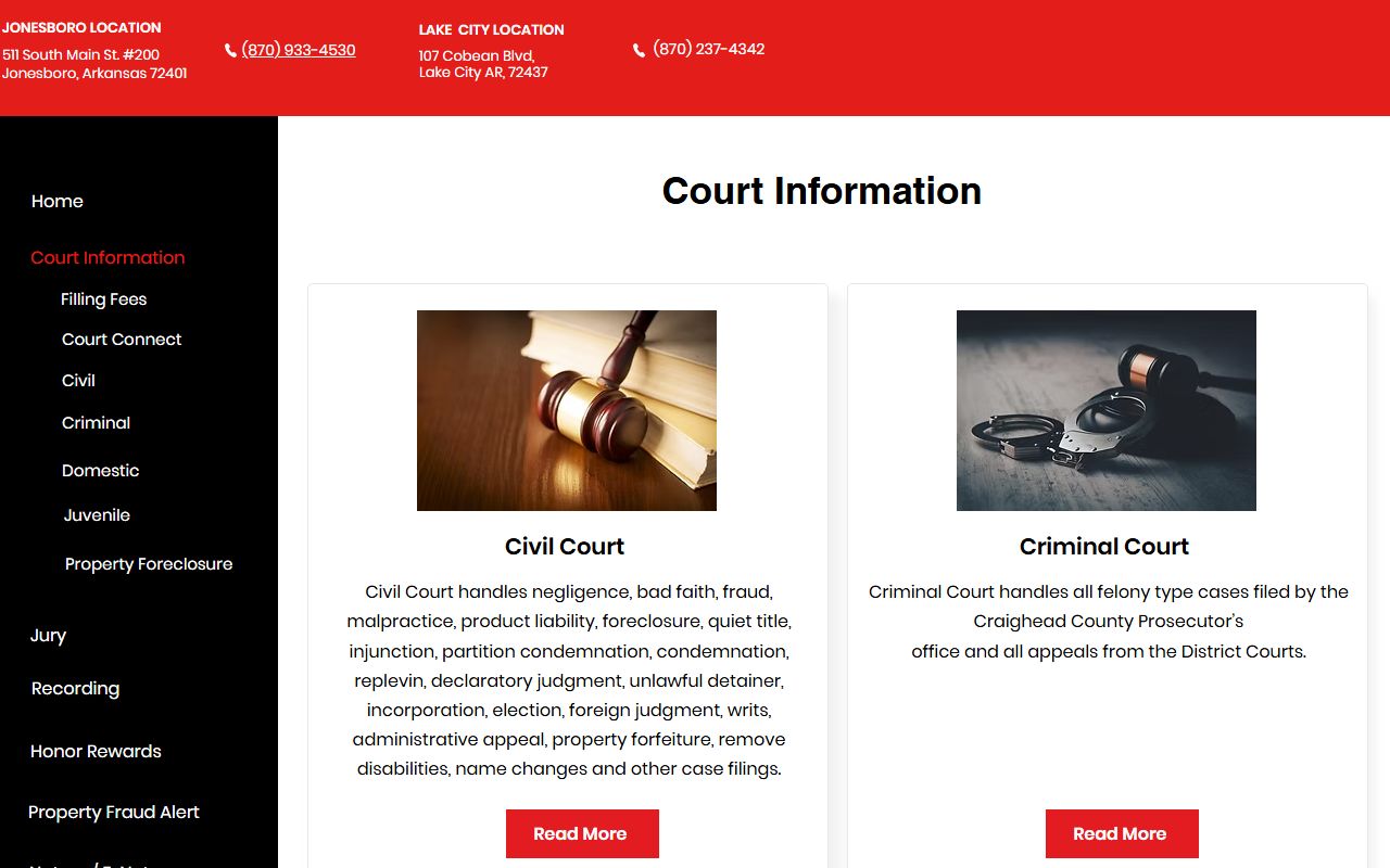 Craighead County court information - Jonesboro civil court records online search