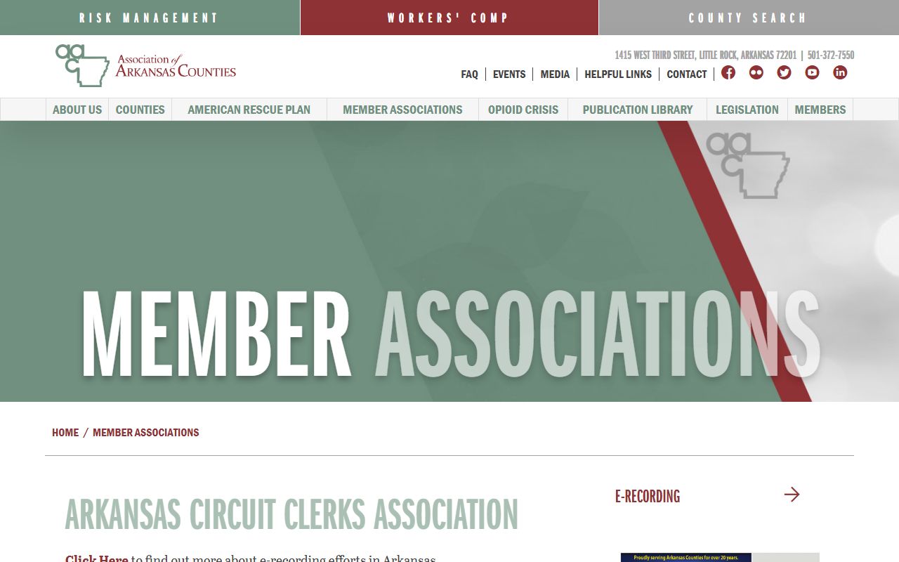 Arkansas Circuit Clerks Association civil court records directory